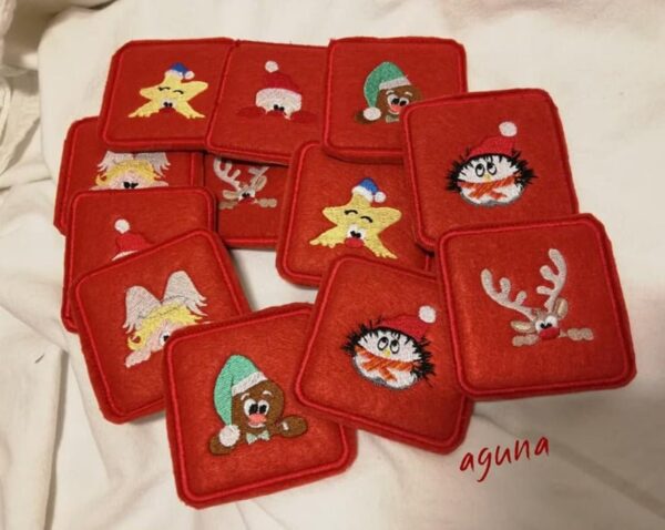 ITH Stickdatei Paket Memoryspiel Blanko – 2 Größen