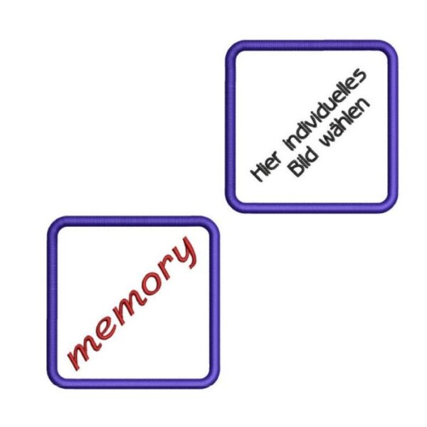 ITH Stickdatei Paket Memoryspiel Blanko – 2 Größen