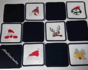 ITH Stickdatei Paket Memoryspiel Blanko – 2 Größen