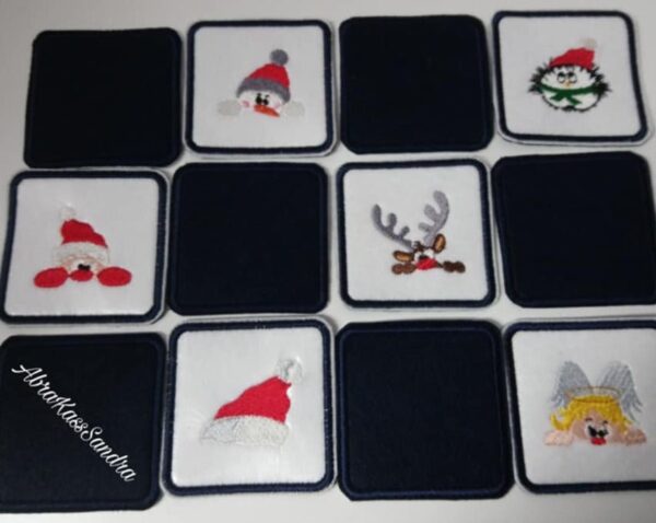 ITH Stickdatei Paket Memoryspiel Blanko – 2 Größen