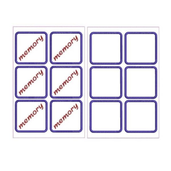 ITH Stickdatei Paket Memoryspiel Blanko – 2 Größen