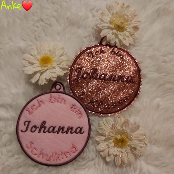 ITH Stickdatei Plaketten Schulanfang