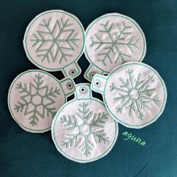 ITH Stickdatei Schneeflocken 5-er