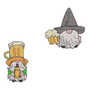 ITH Stickdatei Stabfigur, Anhänger und Vollstick Bierwichtel