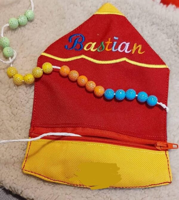 ITH Stickdatei Tasche Rechenkette Buntstift