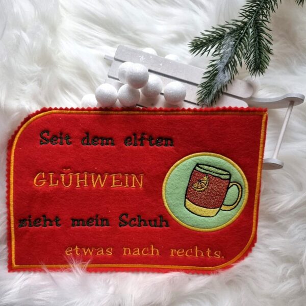 ITH Stickdatei Tassenlounges (Mugrugs) Glühwein