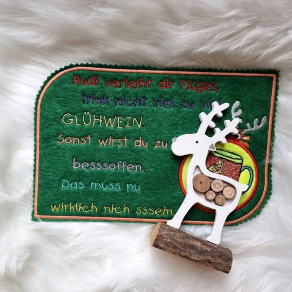 ITH Stickdatei Tassenlounges (Mugrugs) Glühwein