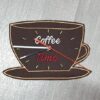 ITH Stickdatei Uhr Coffee-Time