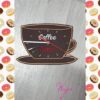 ITH Stickdatei Uhr Coffee-Time