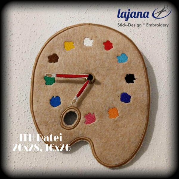 ITH Stickdatei Uhr Palette