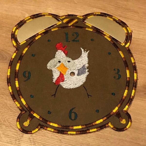 ITH Stickdatei Uhr Wecker ⏰