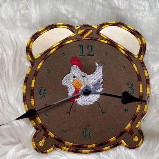 ITH Stickdatei Uhr Wecker ⏰