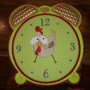 ITH Stickdatei Uhr Wecker ⏰