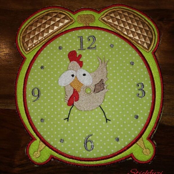 ITH Stickdatei Uhr Wecker ⏰