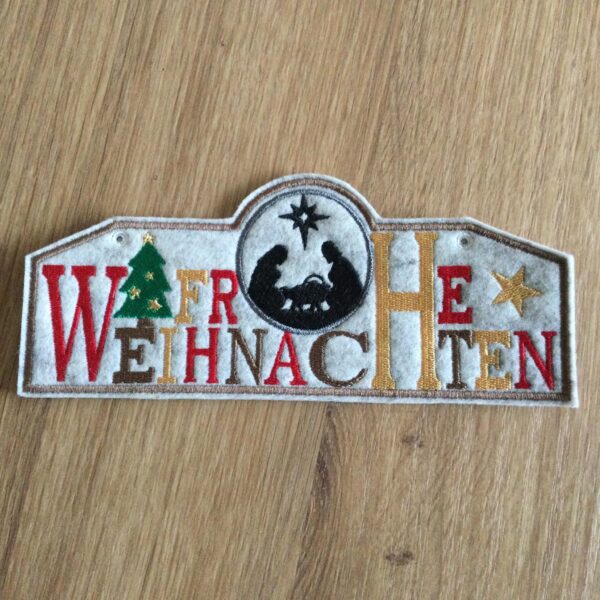 ITH Stickdatei Weihnachtsschilder