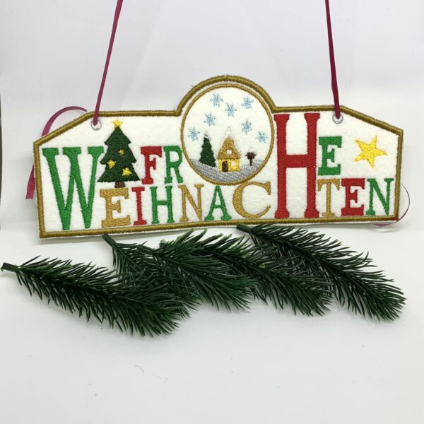 ITH Stickdatei Weihnachtsschilder