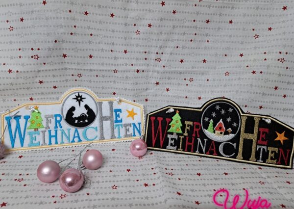 ITH Stickdatei Weihnachtsschilder