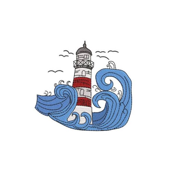Stickdatei Leuchtturm