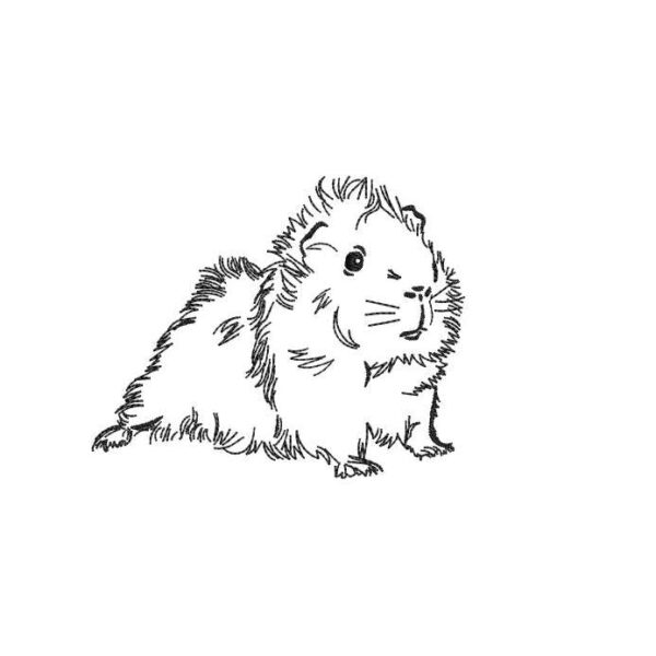 Stickdatei Meerschweinchen Scribble