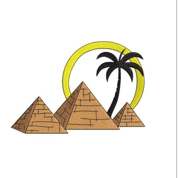Stickdatei Pyramiden Ägypten – Silhouette Design