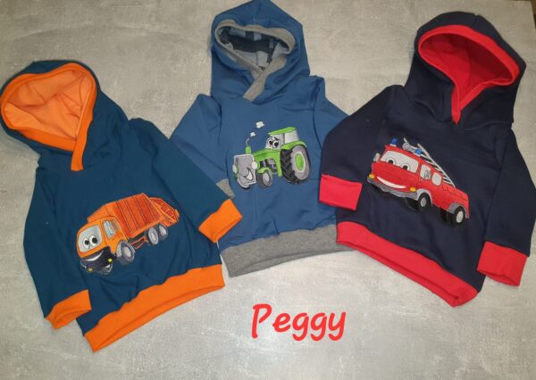 Stickdatei Feuerwehr Traktor Müllauto Set