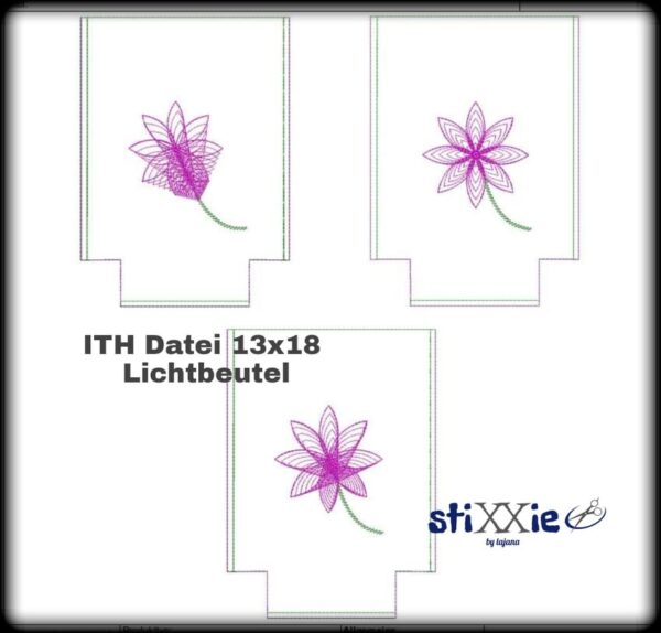 ITH Stickdatei Lichtbeutel Set