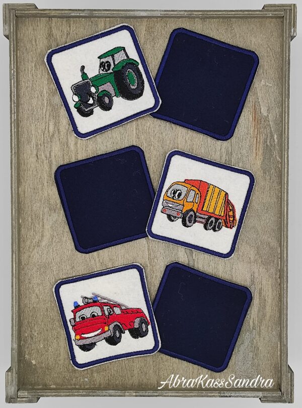 Stickdatei Traktor-Feuerwehrauto-Feuerwehrmann Set