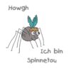 Stickdatei Spinne mit Spruch