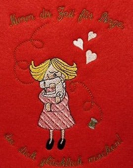 Stickdatei Sprüche - Nimm dir Zeit für Dinge