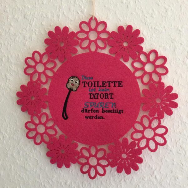 Stickdatei Sprüche für Klorollen-Verstecker