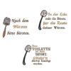 Stickdatei Sprüche für Klorollen-Verstecker