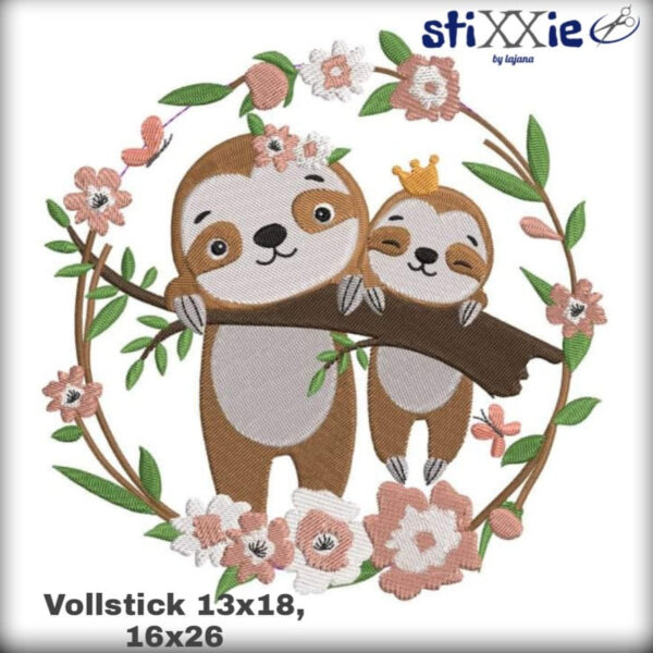 Stickdatei Faultier Vollstick