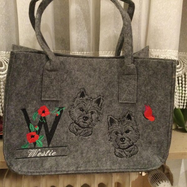 Stickdatei Hund Westie Kritzel