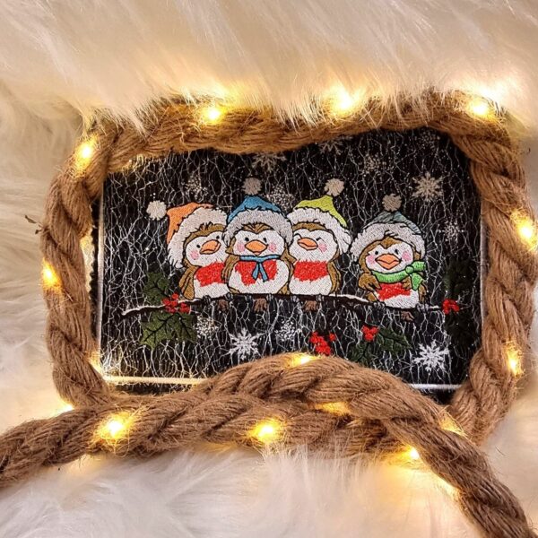 Stickdatei Vögel Wintervögel