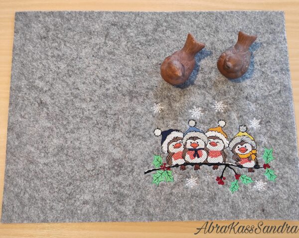 Stickdatei Vögel Wintervögel