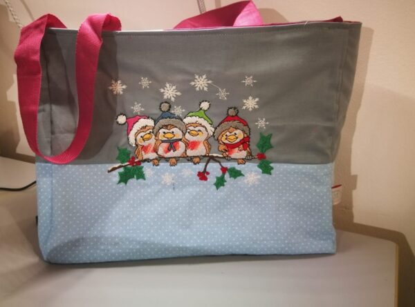 Stickdatei Vögel Wintervögel