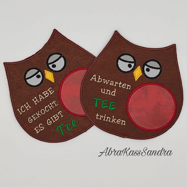 ITH Stickdatei Eule Set Tassenlounge / MugRug