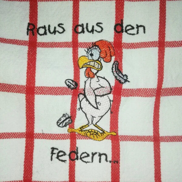 Stickdatei Verrückte Hühner – 3 witzige Designs
