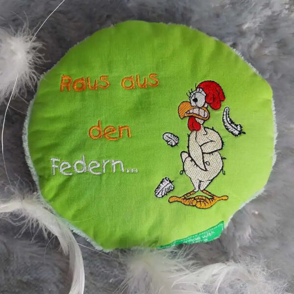 Stickdatei Verrückte Hühner – 3 witzige Designs