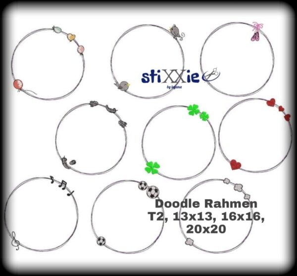 Stickdatei Doodlerahmen Set Teil 2 von stiXXie by lajana