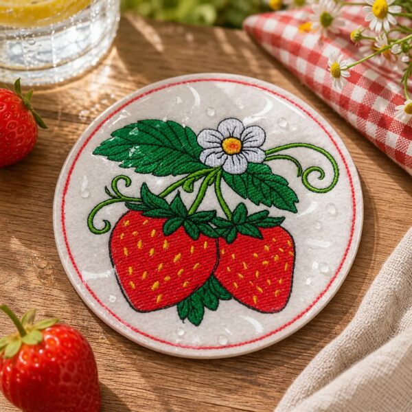 ith-stickdatei-untersetzer-erdbeere_5.jpg ITH Stickdatei Erdbeer-Untersetzer 🍓 – Runde Untersetzer & Teilapplikation in 3 Größen