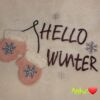 Stickdatei DoodleAppli Hello Winter von stiXXie by lajana