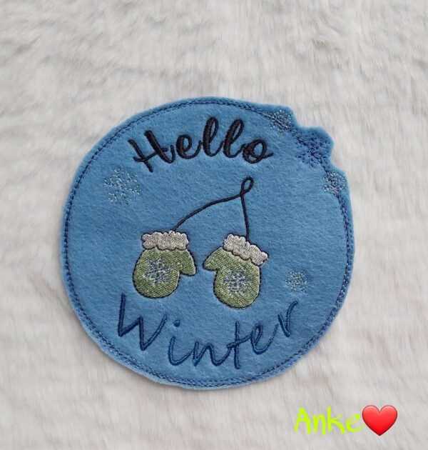 Stickdatei DoodleAppli Hello Winter von stiXXie by lajana